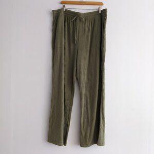 NWT Wonderly Studio Green Wide Leg Lounge Pants Size 3X